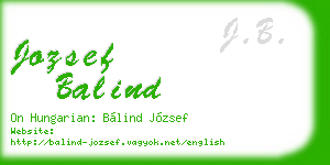 jozsef balind business card