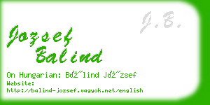 jozsef balind business card